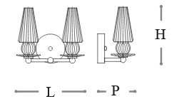 Dimensiones de la Lámpara Colgante Rigel Opera Italamp